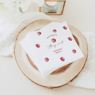 Erdbeerbeere Geburtstagsparty Serviette