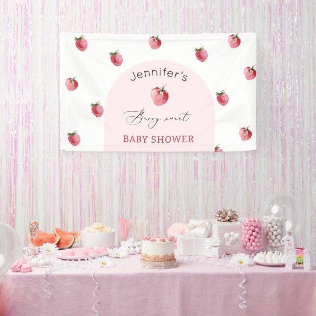 Erdbeerbeere, süße Babydusche Banner (Party)
