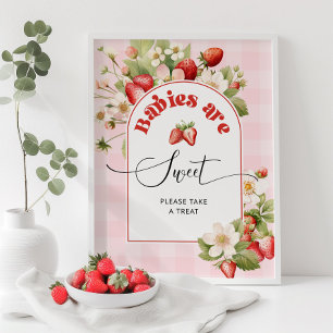 Erdbeerbeere süße Babys sind süße Babys Poster