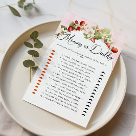 Erdbeerbeere, süße Mommy- oder Daddy-Babydusche