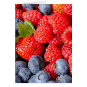 Erdbeerblaubeeren und -himbeeren