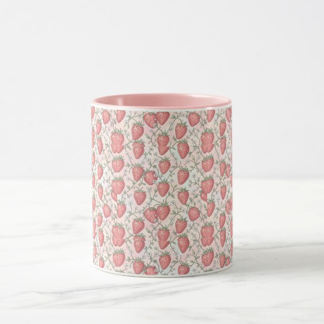 Erdbeerblüten-Pastell Tasse (Zentrum)