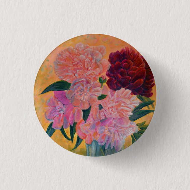 ErdbeerBouquet - Erdbeermalerei Button (Vorderseite)