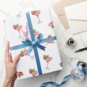 Erdbeercocktailgetränke Brautparty Geschenkpapier