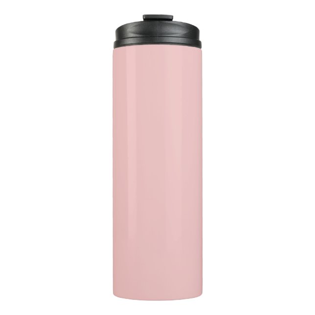 Erdbeercreme, fest, farbig, pastellrosa thermosbecher (Vorderseite)