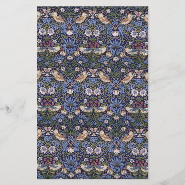 Erdbeerdieb im Blau Briefpapier (Vorderseite)