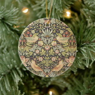 Erdbeerdiebe von William Morris, Vintage Art Keramik Ornament