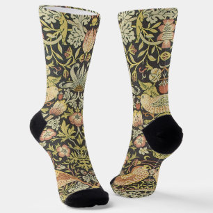 Erdbeerdiebe von William Morris, Vintage Art Socken