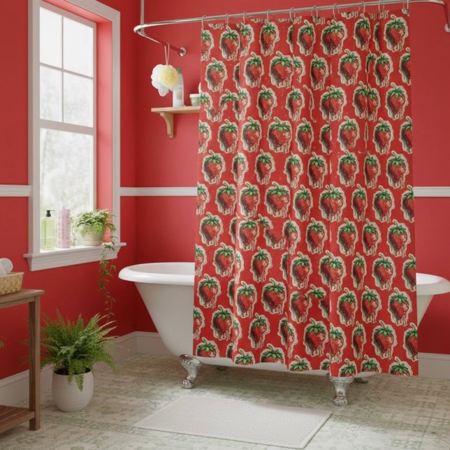 Erdbeerduschvorhang Duschvorhang (Von Creator hochgeladen)