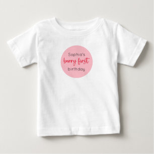 Erdbeere 1. Geburtstag Berry Erste Baby T-shirt