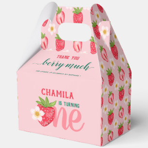 Erdbeere 1. Geburtstag Mädchen Vielen Dank Berry M Geschenkschachtel