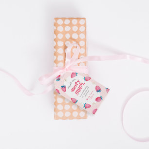 Erdbeere 1. Geburtstag Strawberry Erster Geburtsta Geschenkanhänger