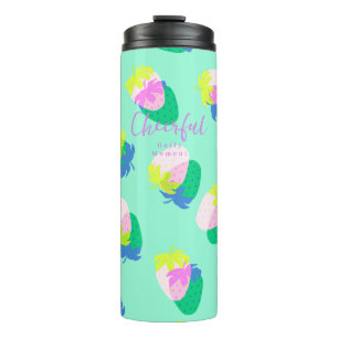 Erdbeere Aquamarin Thermosbecher