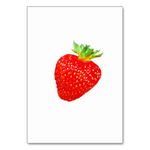 Erdbeere auf weißem Hintergrund Tischnummer