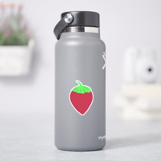 Erdbeere Aufkleber (HydroFlask)