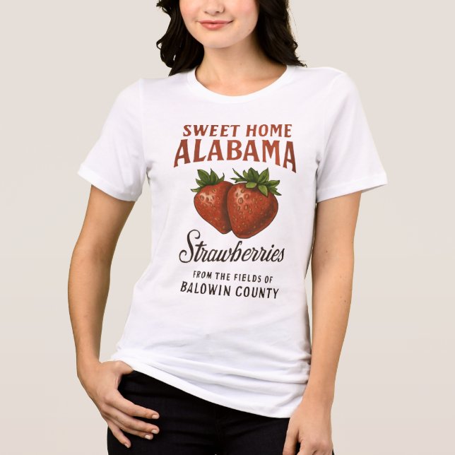 Erdbeere aus Süßholz Zuhause alabama Tri-Blend Shirt (Vorderseite)