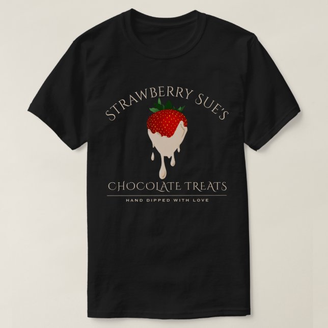 Erdbeere aus weißem Schokolade T-Shirt (Design vorne)