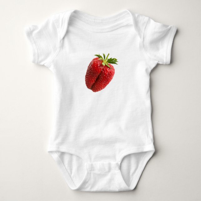 Erdbeere Baby Strampler (Vorderseite)