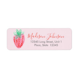 Erdbeere | Babydusche | RÜCKSENDEADRESSEN-AUFKLEBE