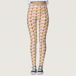 Erdbeere Banana Crêpe Pancake Französischer Lebens Leggings