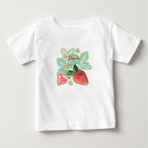 Erdbeere, Beere, rot, frisch, reif, süß, Essen, Baby T-shirt