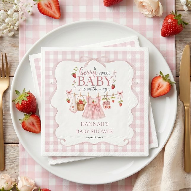 Erdbeere Beere Süße Babyparty Serviette (Von Creator hochgeladen)