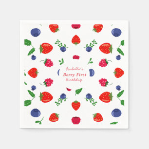 Erdbeere Beere süße Babyparty Serviette