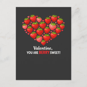 Erdbeere Beere Süße Kinder Valentinstag Postkarte