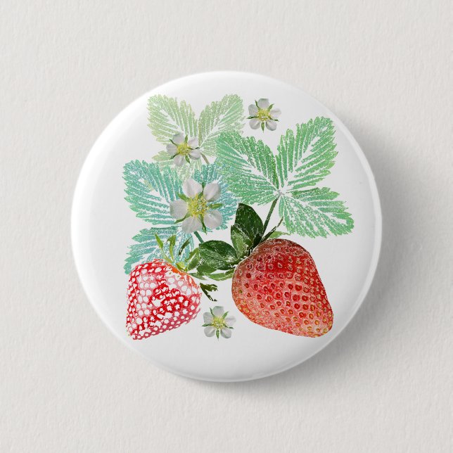 Erdbeere, Beeren, rot, frisch, reif, süß, Nahrungs Button (Vorderseite)