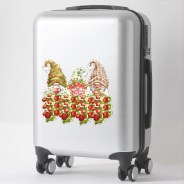 Erdbeere benamen ein Feld von Erdbeeren 14"x14" Aufkleber