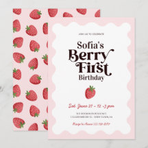 Erdbeere Berry Erste 1. Geburtstag