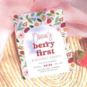 Erdbeere Berry First Budget Geburtstagsfeier