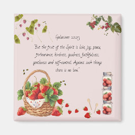 Erdbeere Bibel Verse Fruchtmagnet Magnet