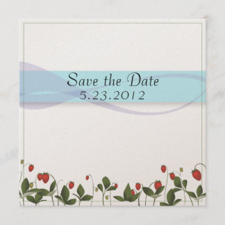 Erdbeere-Blume Save The Date