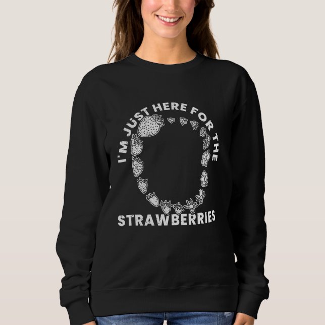 Erdbeere, botanische Blume Pflanze Sweatshirt (Vorderseite)