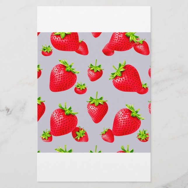 Erdbeere Briefpapier (Vorderseite)