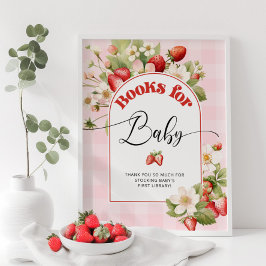 Erdbeere Bücher für Baby. Berry Books für das Baby Poster