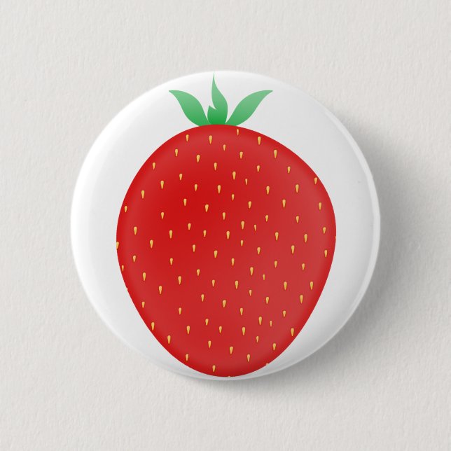 Erdbeere Button (Vorderseite)
