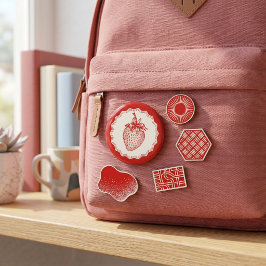 Erdbeere Button