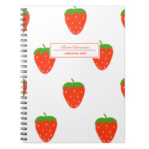 Erdbeere Cotattcore Name und Thema Notizblock