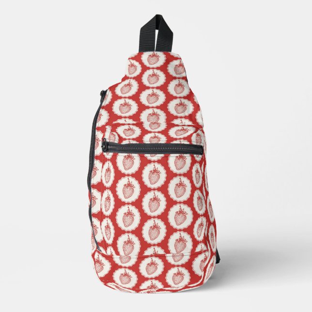Erdbeere Crossbody Bag (Vorderseite)