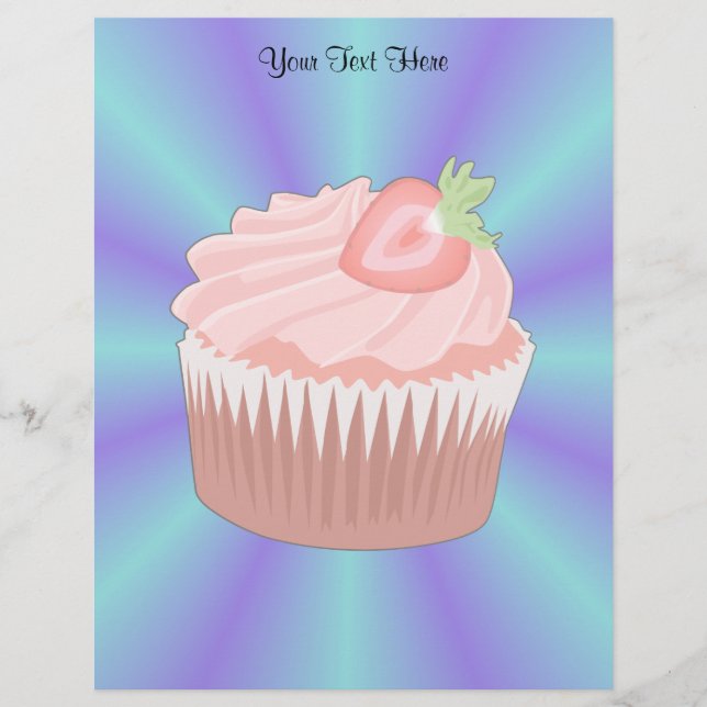 Erdbeere Cupcake Letterhead (Vorderseite)