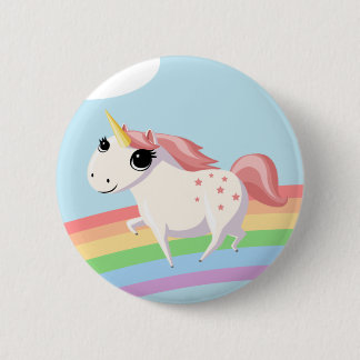 Erdbeere das Einhorn Button