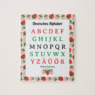 Erdbeere Deutsches Alphabet Süßes Lernen Puzzle
