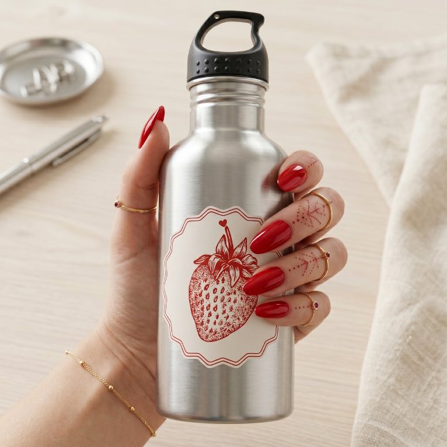 Erdbeere Edelstahlflasche (Von Creator hochgeladen)
