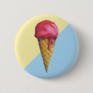 Erdbeere Eis-Creme Button