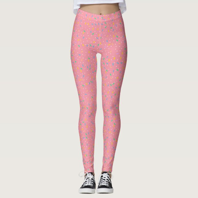 Erdbeere Eislaufe Leggings (Vorderseite)