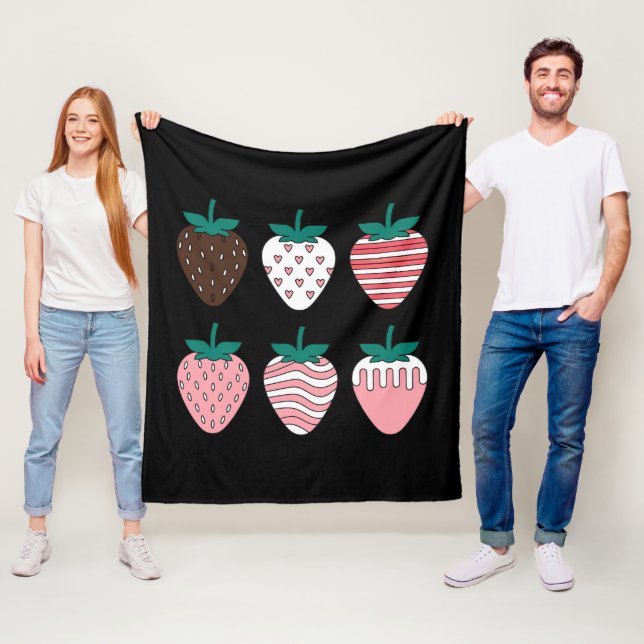 Erdbeere Erdbeeren Obst Lover Bauern Garten Fleecedecke (Beispiel)