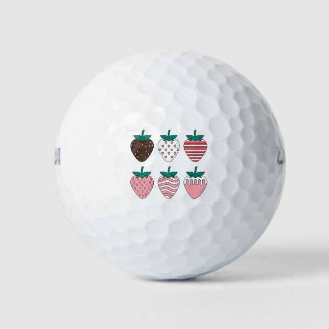 Erdbeere Erdbeeren Obst Lover Bauern Garten Golfball (Vorderseite)