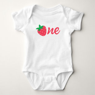 Erdbeere Erste 1. Babyparty Baby Strampler